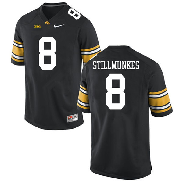 Men #8 Kordell Stillmunkes Iowa Hawkeyes College Football Jerseys Sale-Black